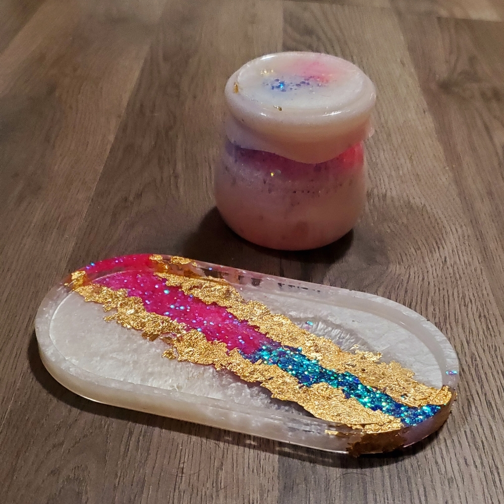 Geode tray and matching jar - Picture 2 of 6